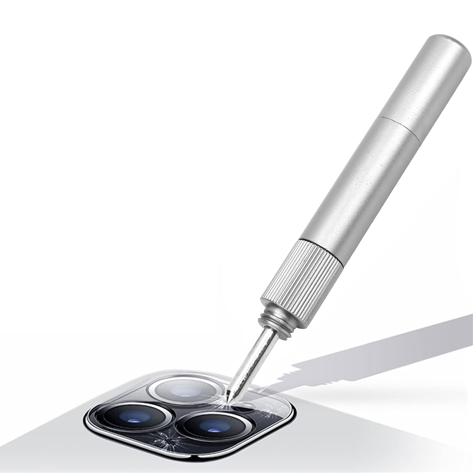 Back Glass Breaking Pen, Phone Glass Breaker Aluminum Alloy Breaking Blasting Pen Hand Tool for Repairing TE-792
