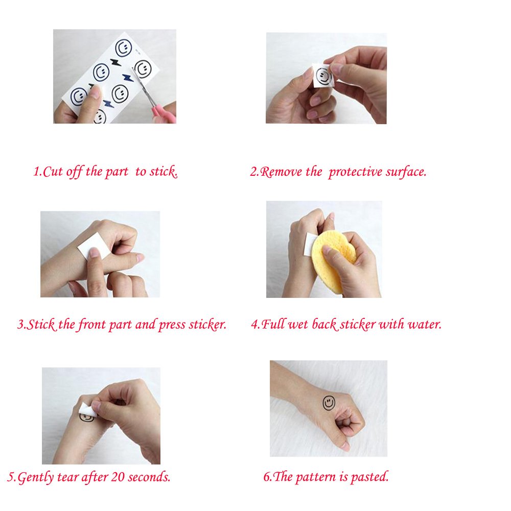 Morkia Tatuajes Temporales Para Niños Niñas, 100pcs Dibujos Animados Animales Perfecto Para piñata Niños Infantiles Fiesta de Cumpleaños Regalo Bolsas Relleno