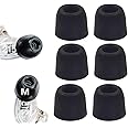 BLLQ Replacement Memory Foam Tips Foam Sleeves Earbuds Compatible with Shure SE215 AONIC 215 SE112 SE315 SE425 SE530 SE535 Earphones, [Noise Cancelling] 6PCS 3Pairs [Mediuml Size] 524M