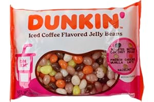 Dunkin' Iced Coffee Jelly Beans Candy Snacks & Sweets, 12 oz Bag, by Frankford Candy