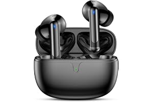 Fones de Ouvido Bluetooth 5.3 Fones de Ouvido Sem Fio 42 Horas de Reprodução Fones de Ouvido Esportivos com IPX5 à Prova d'Água Fones de Ouvido de Graves Profundos para iOS Android, Preto