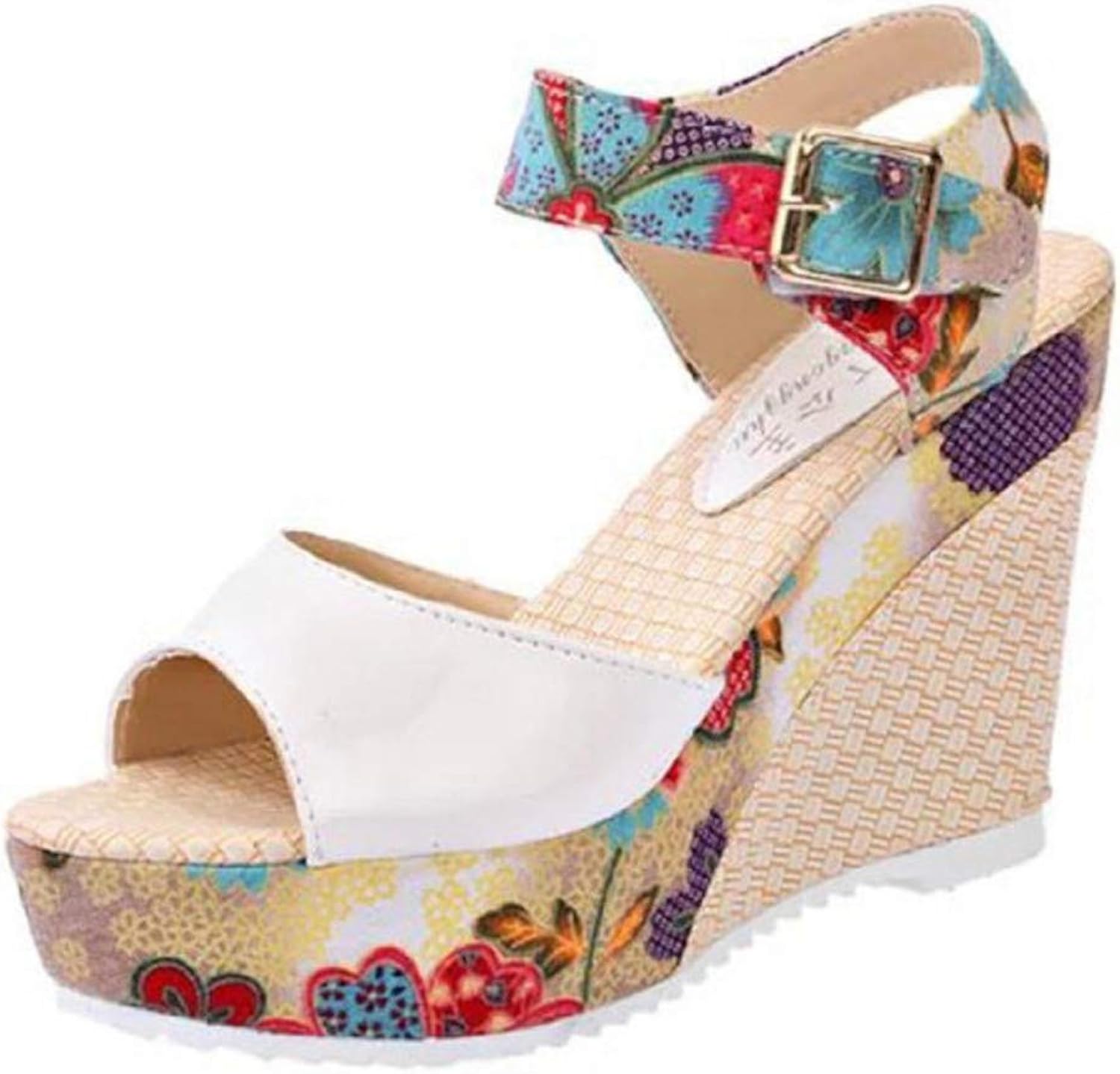 floral platform shoes