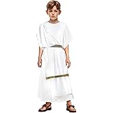 JEGERMIG Boys Toga Costume Kids Greek God Roman Party Children's Cosplay