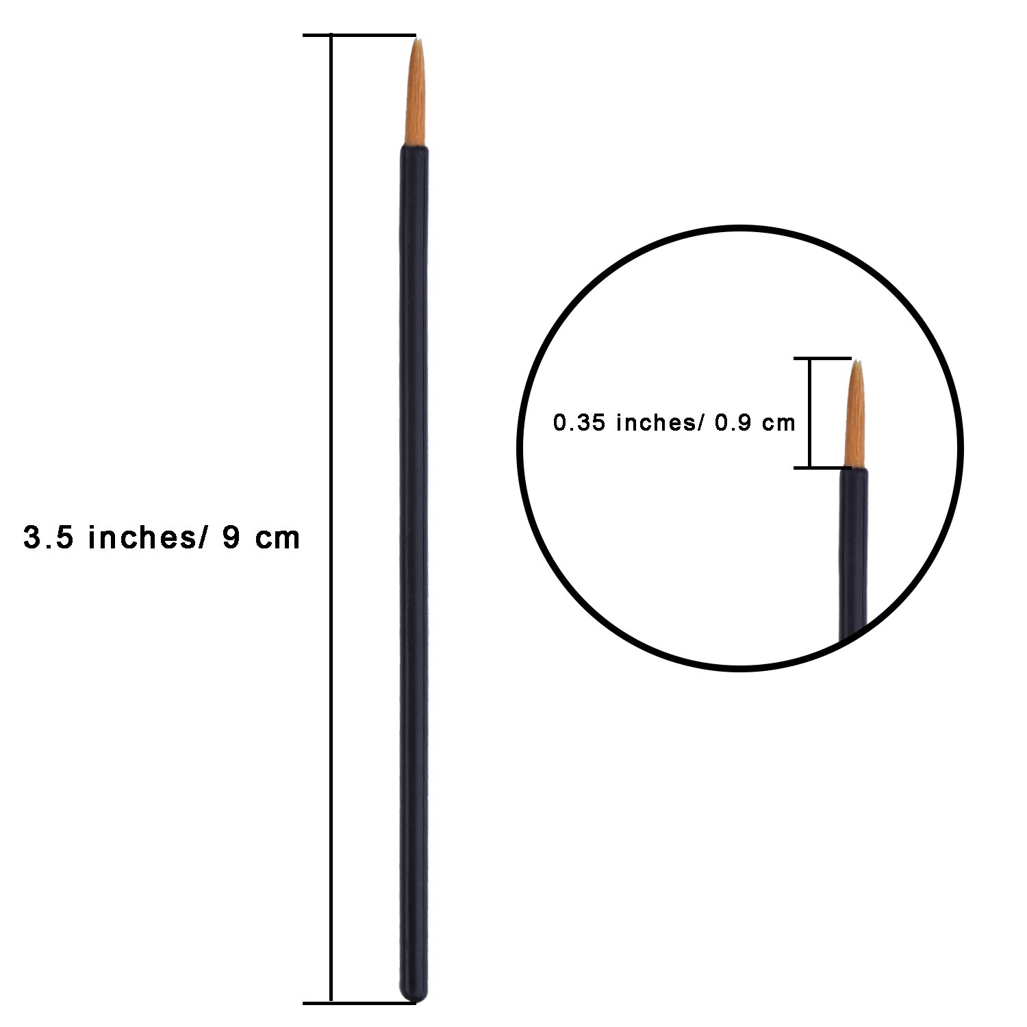 eBoot 100 Pack Disposable Eyeliner Brush Applicator Cosmetic Eye Wands Makeup Tool: Beauty