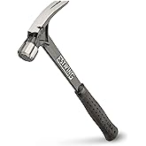 ESTWING Ultra Series Hammer, 19oz Milled Face, Black Grip, EB-19SM | Made in USA, Magnetic Nail Starter, Rip Claw Versatility, Forged In One Piece, Patented Shock Reduction Grip