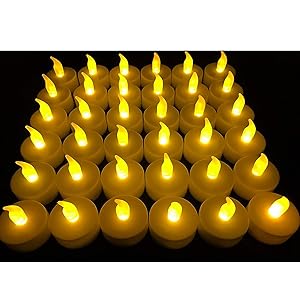 Flameless LED Tea Light Candles, Vivii Battery-powered Unscented LED Tealight Candles, Fake Candles, Tealights (36 Pack)