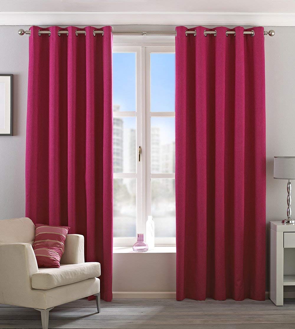 Riva Paoletti Eclipse Blackout Eyelet Curtains Pink 90 X 54 229