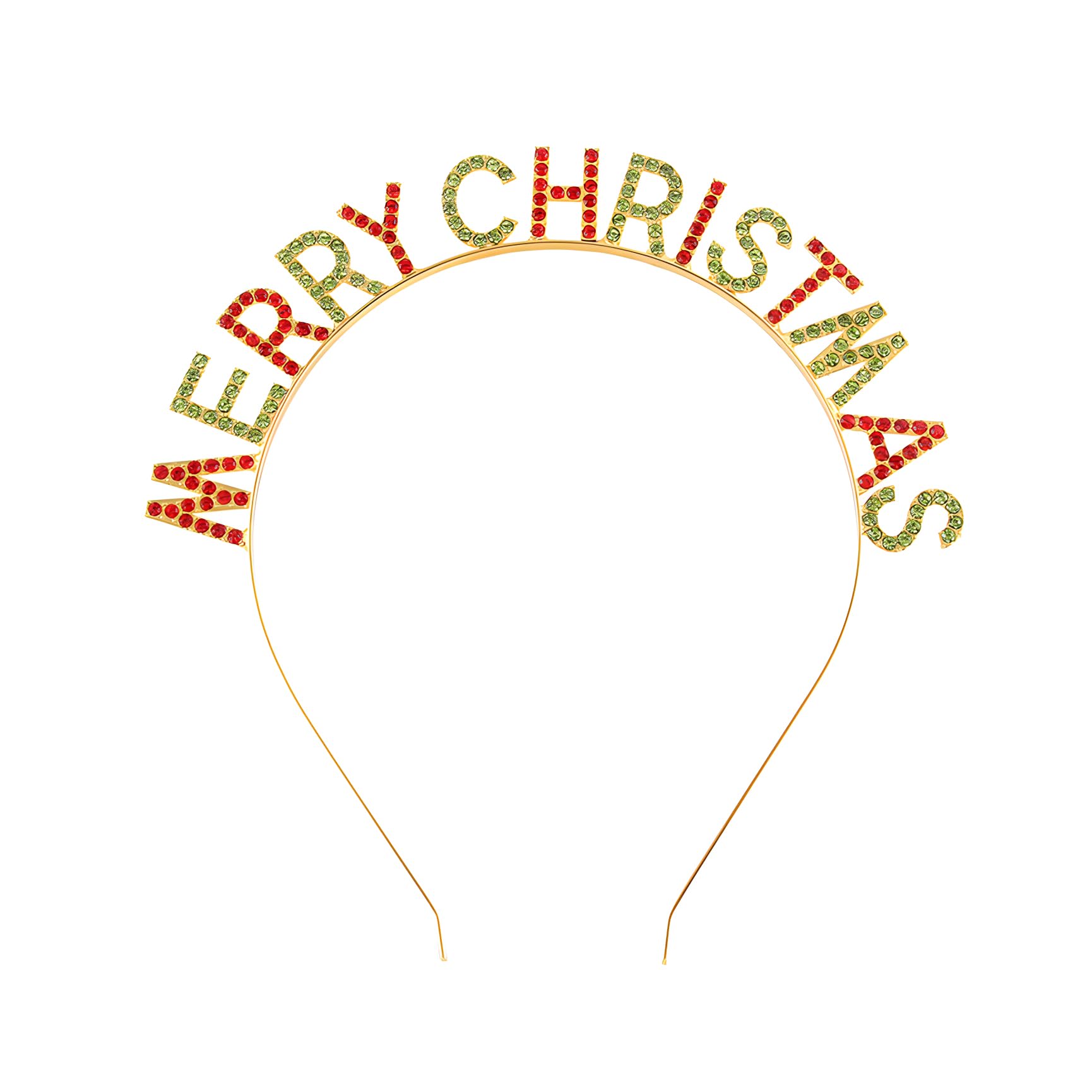 Christmas Headband, Merry Christmas Headband Crystal Xmas Hair Bands for Women Girl Christmas Headpiece Christmas Party Supplies