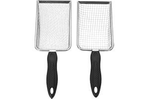 Soil Sifter for Gardening with Handle, Stainless Steel Sand and Compost Separator Shovel Tool, Ergonomic Dirt Rock Filter for