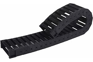 Cable Drag Chain, Black Nylon Flexible Nested Drag Chain, Cable Wire Carrier, Semi Closed Detachable Combinable Series for El