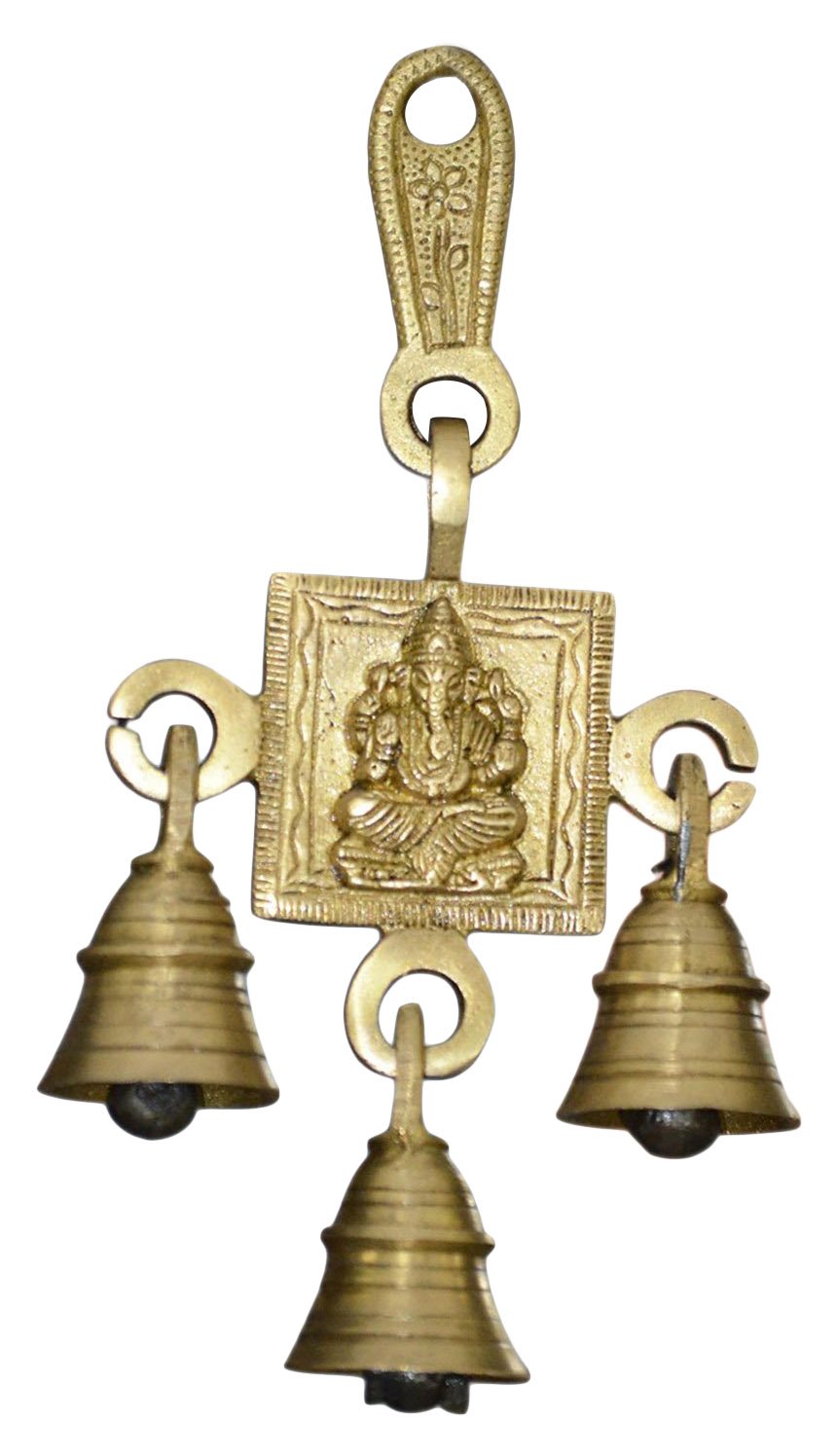 Exotic India Brass Statue, Metal, Golden, 6.5" x 3.5" x 1.2"