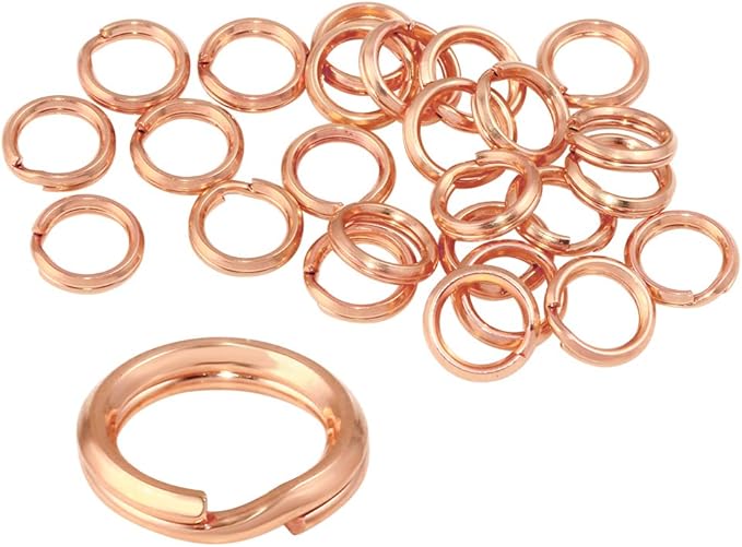 25 Pcs 5 mm 14k Rose Gold Filled Split Rings