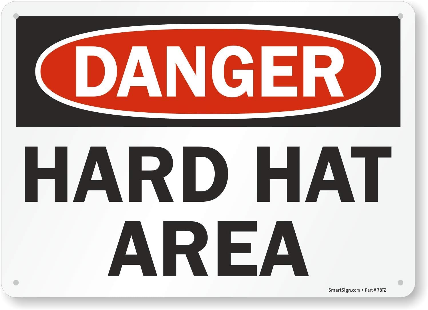 hard hat area sign
