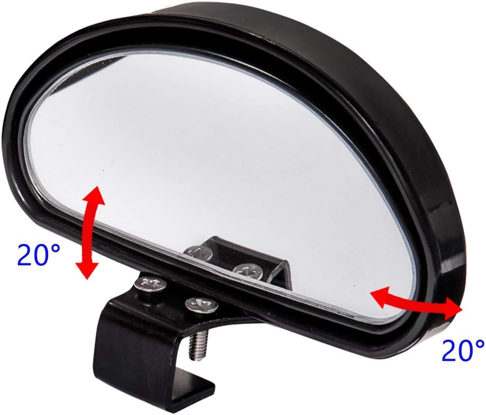 WildAuto 2PCS Blind Spot Mirrors,Adjustable Car Auxiliary Universal Wide Angle Mirror for Universal Cars (Black) - Image 3
