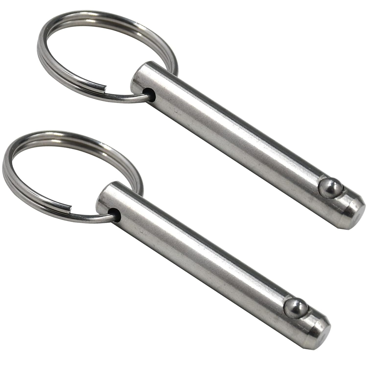 Photo 1 of Chuuparts Set of 2 Quick Release Pins, 5/16" (8mm) Diameter, 2.17" (55mm) Total Length, 1.54" (39mm) Usable Length, Made of 316 Stainless Steel, Ideal for Bimini Tops and Marine Hardware