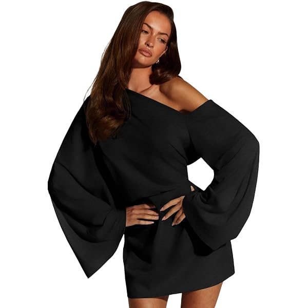 knee length dresses for ladies Eliza Black Long Sleeve Asymmetric Midi Dress | Love Cherish