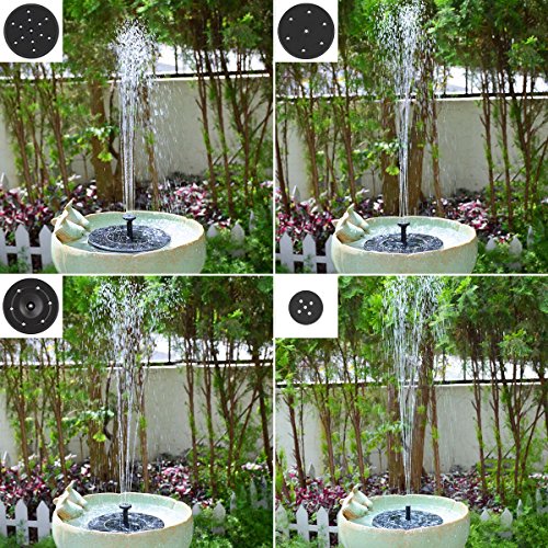 TOMONOLO Fountain Bird Bath, 8 Nozzles Floating Solar Water Pump, Outdoor, Garden (2018 Upgraded)