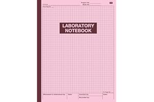Laboratory Notebook: Simply Lab Notebook for Researchers, 105 pages, 8.5 x 11 in, Student Laboratory Notebook, Pink