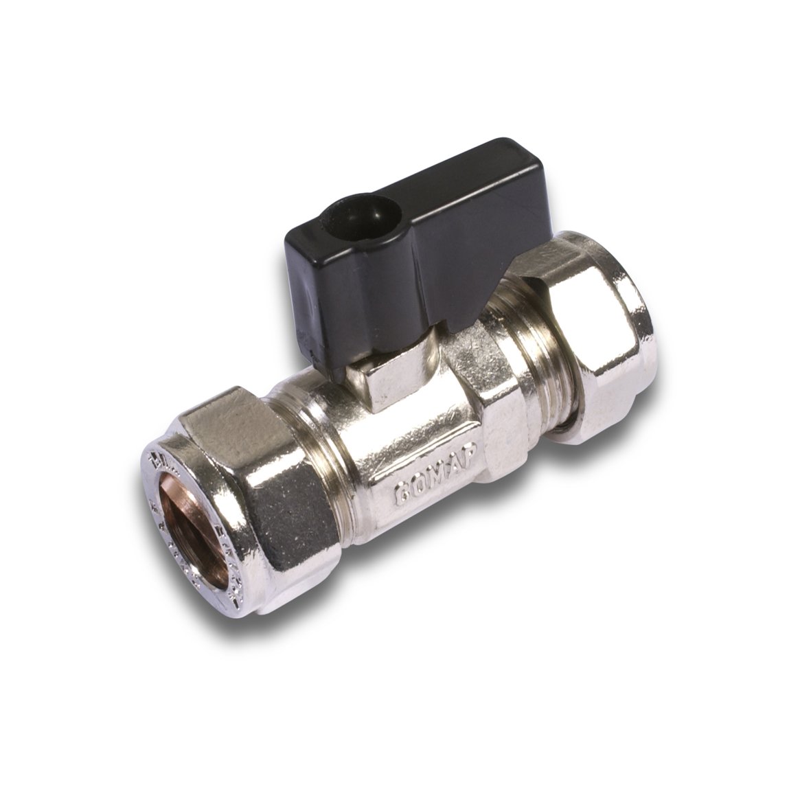merriway BH02901 Chrome Isolating Valve 15 mm Full Bore with Handle