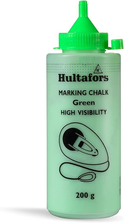 Hultafors Neon Green Chalk Line 200g Indoor Outdoor Bright Precise Long-Lasting