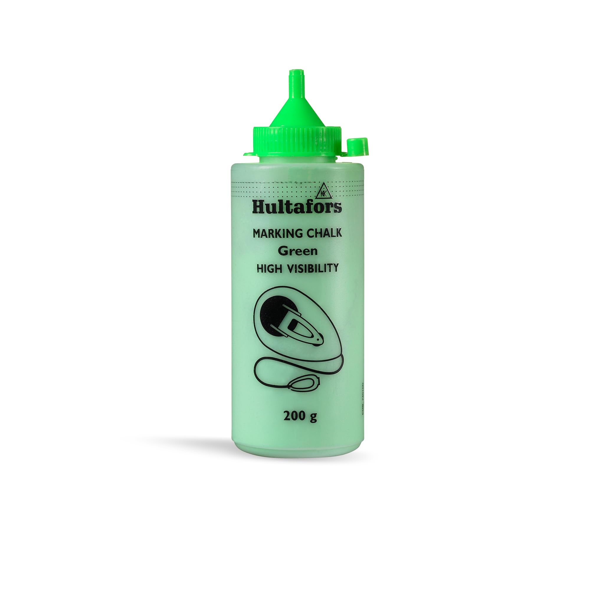Hultafors Neon Green Chalk Line 200g I For indoor and outdoor use I Produces bright, precise and long-lasting lines I Intense colour thanks to high pigment content I 652733