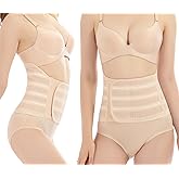 Belly Band Postpartum Belly Wrap, Breathable Abdominal Binder Post Surgery, Adjustable Waist Trainer for Women Lower Belly Fat, C Section Abdominal Binder Hernia Belt Back Support Belt for Women (Medium)