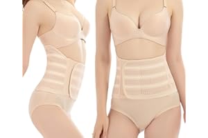 SUJAYU Belly Band Postpartum Belly Wrap, Breathable Abdominal Binder Post Surgery, Adjustable Waist Trainer for Women Lower Belly Fat, C Section Abdominal Binder Hernia Belt Back Support Belt for Women (Medium)