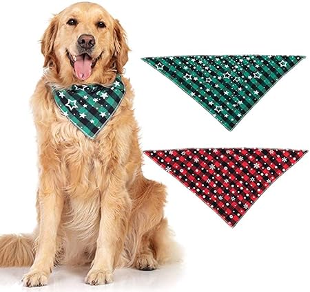 christmas dog handkerchief