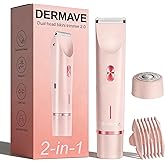 Bikini Shaver - Cordless Electric Wet & Dry Dual-Head Shaver, Washable, Ceramic Blades, USB Rechargeable, Travel Portable Design (Pink)
