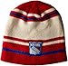 NHL New York Rangers Men's Face-Off Beanie Knit Cap, One Size, Puddy