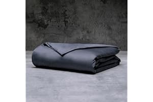 LUXOME Luxury Duvet Cover | Oversized Fit | 37.5® Technology | Crisp Cool Feel | Thermal-Regulating | 2X Cover Ties | King/Cal King - 108"x98" | Charcoal