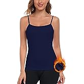 MOSCOAL Thermal Tank Top for Women Sleeveless Fleece Lined Top Thermal Undershirt Warm Camisoles Winter Vest