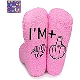 VROCUSE 50 Year Old Birthday Gifts for Women - Funny Pink Socks for 50th Female Birthday Gift Ideas for Her Wife