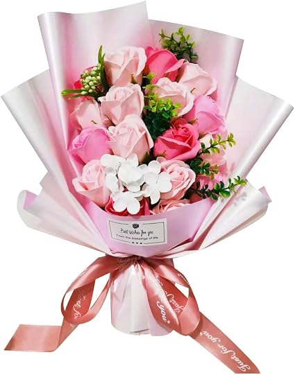 Amazon ソープフラワー 花束 ギフト お花 女性 人気 造花 バレンタインデー 母の日 バラ型 枯れない花ギフト メッセージカード付き贈り物 お祝い入学 卒業 結婚祝い ギフトボックス 造花 オンライン通販