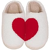 V OPXIN Cartoon Slippers for Womens Mens Cute Cozy Plush Warm Slip-on House Shoes for Indoor and Outdoor Meet Me at Midnight Strawberry Mushroom Evil Eyes Love Heart Slippers