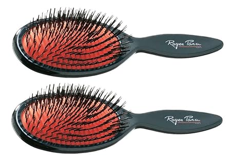 Roger Para Deesse oval 11-reihig Nylonborste 2 x Massage-Pneumatikbürste