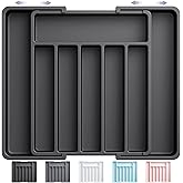 AUJEN Cutlery Organizer - Expandable Utensil Drawer Organizer, Adjustable Cutlery Tray Organizer, Multipurpose Silverware Kit
