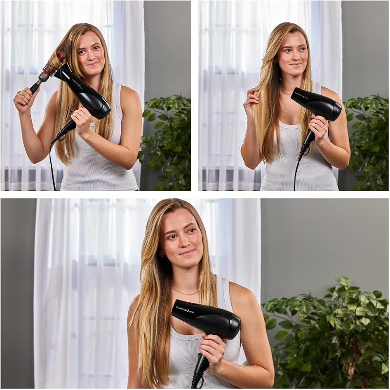 Haartrockner Ionen [leicht, Diffusor & Stylingdüse] schwarz (2200W, Keramik-Ionen: schonendes Styling & gleichmäßige Wärmeverteilung, 3 Heiz- & 2 separate Gebläsestufen + Abkühlstufe) D3198