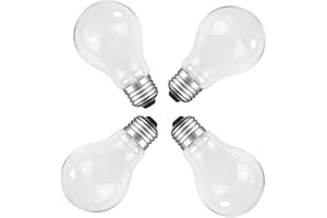 Hoimuv 75 Watt Incandescent Light Bulbs, A19 75 WATT Incandescent Bulb Shatter Resistant Rough Service Light Bulb 75 WATTS A1