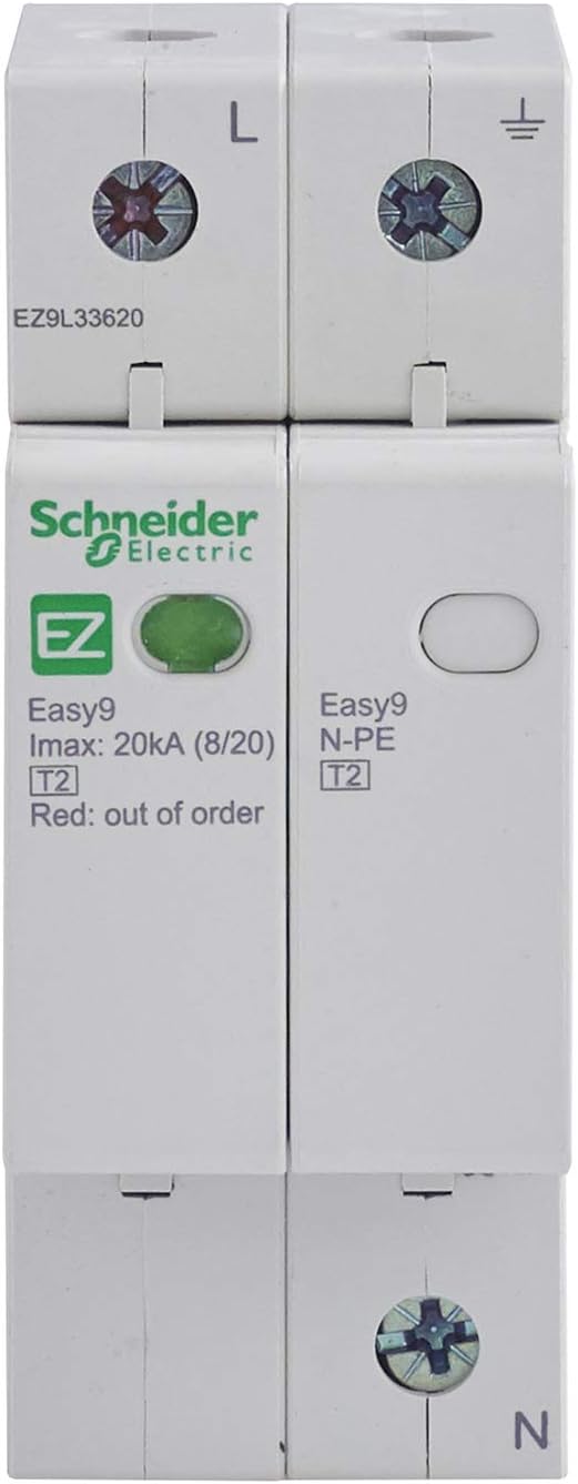 Schneider Electric Easy9 Surge Arrester 1 Pole Neutral 20kA 230V EZ9L33620