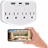 MINICATCHER 2026 Upgraded 4K WiFi Nanny Cam Hidden Camera Wall Outlet | With Motion Detection, Loop Recording, Remote Viewing, for Indoor Security Home &amp; Office, WIFI &amp; SD Storage, No Audio
