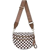 WSOJF Bum Bag Crossbody Bags for Women Travel Checkered Crossbody Bag