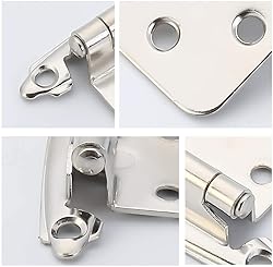 50 Pack Cabinet Door Hinges, 1/2 Inch Self Closing