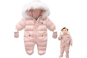 UVIPC Baby Winter Snowsuit Toddler Winter Suit Outwear Hooded Snow Outfit Footie Snow Suit for 3-24M