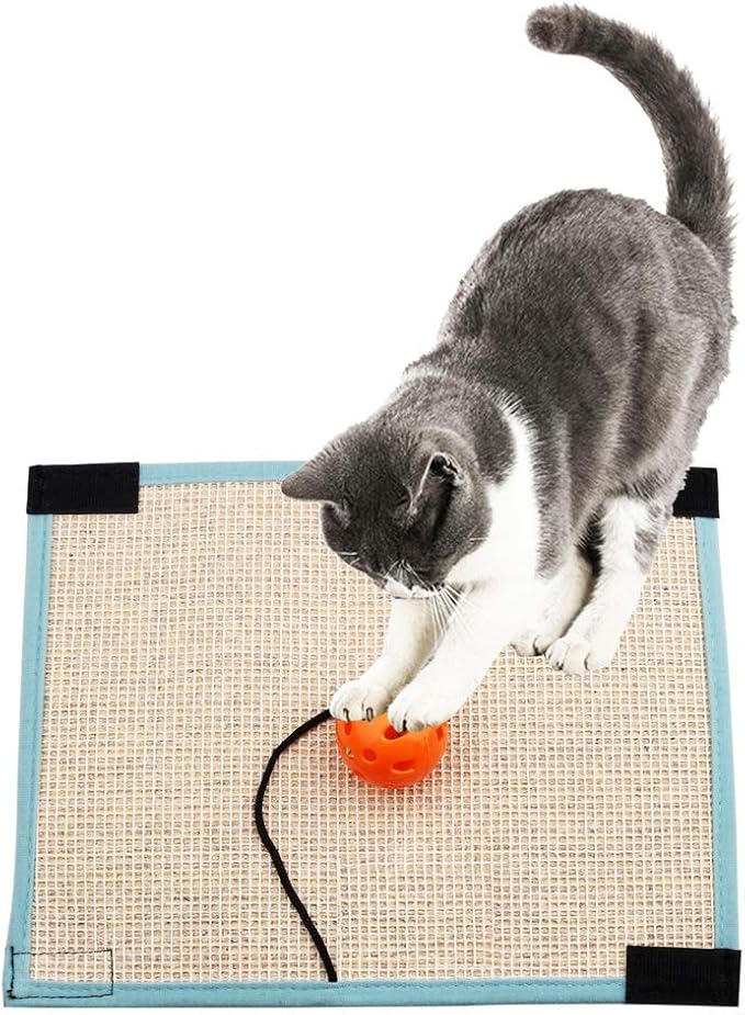 Haokey Cat Scratching Mat, Natural Sisal Cat Scratch Pad Pet Grinding