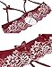 Hotouch Women's Lace Bra Babydoll Red Lace Bodysuit