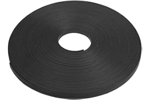 Black Magnetic Whiteboard Tape Roll, 6mm x 8m x 1mm PVC Film with Strong Magnet Backing for Metal Surfaces, Reusable & Remova