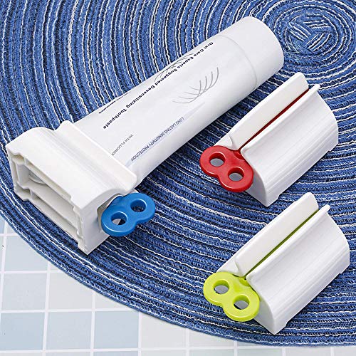 MBODM 3 Pack Rolling Tube Toothpaste Squeezer Multi Purpose Tube Squeezer Dispenser Bathroom Toothpaste Holder for Bathroom