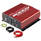 POTEK 2000W Power Inverter 12V DC to 110 V AC Car Inverter with 3 AC Ports and USB Port