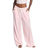 U.S. Polo Assn. Womens Sweatpants with Pockets, French Terry Womens Joggers Wide-Leg Sweats